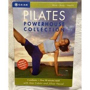 GAIAM Pilates Powerhouse Collection 3-DVD Boxed Set & Body Band Mind Body Health